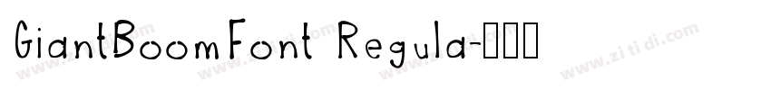 GiantBoomFont Regula字体转换